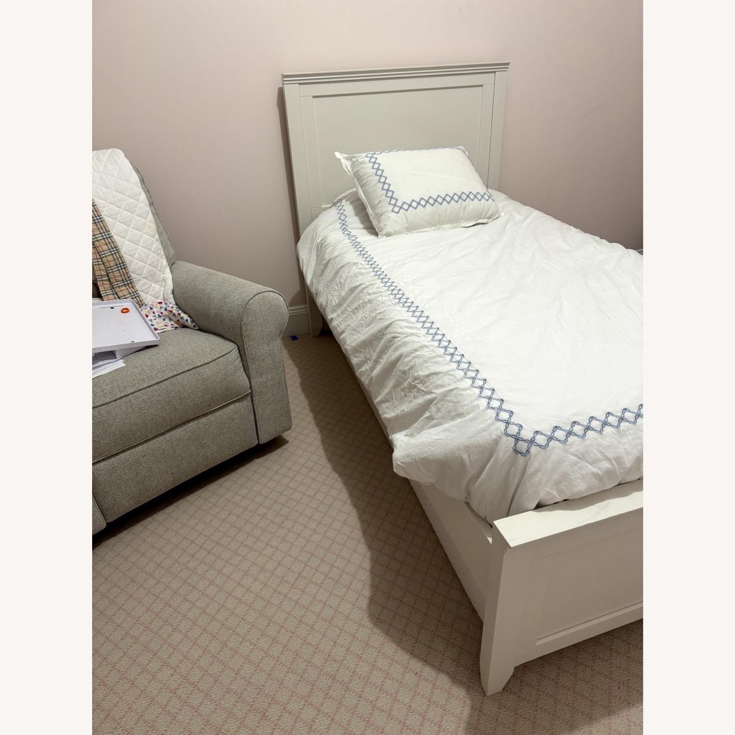 Pottery Barn Teen Hampton White Wood Twin Bed - image-2