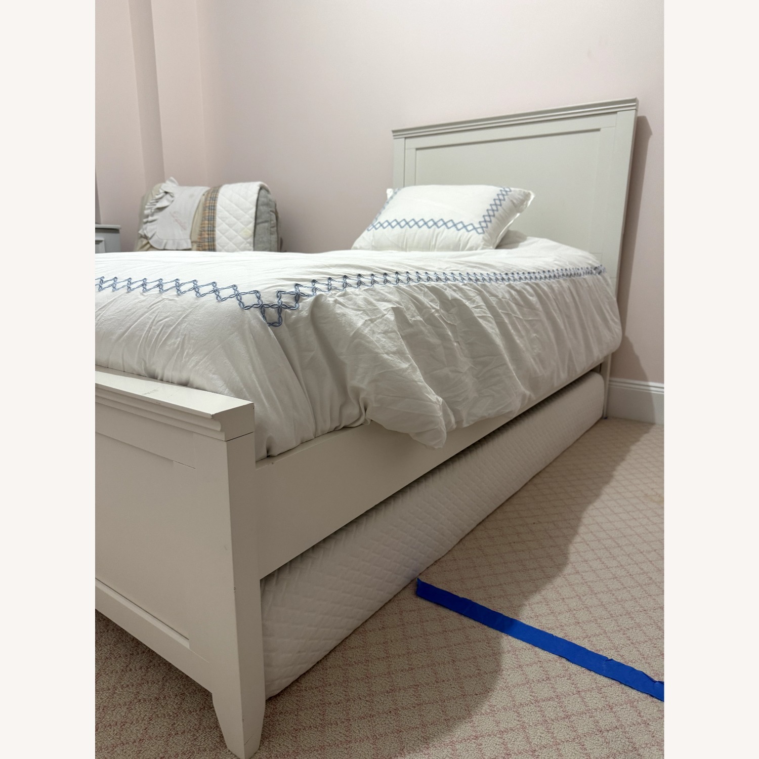 Pottery Barn Teen Hampton White Wood Twin Bed - image-7