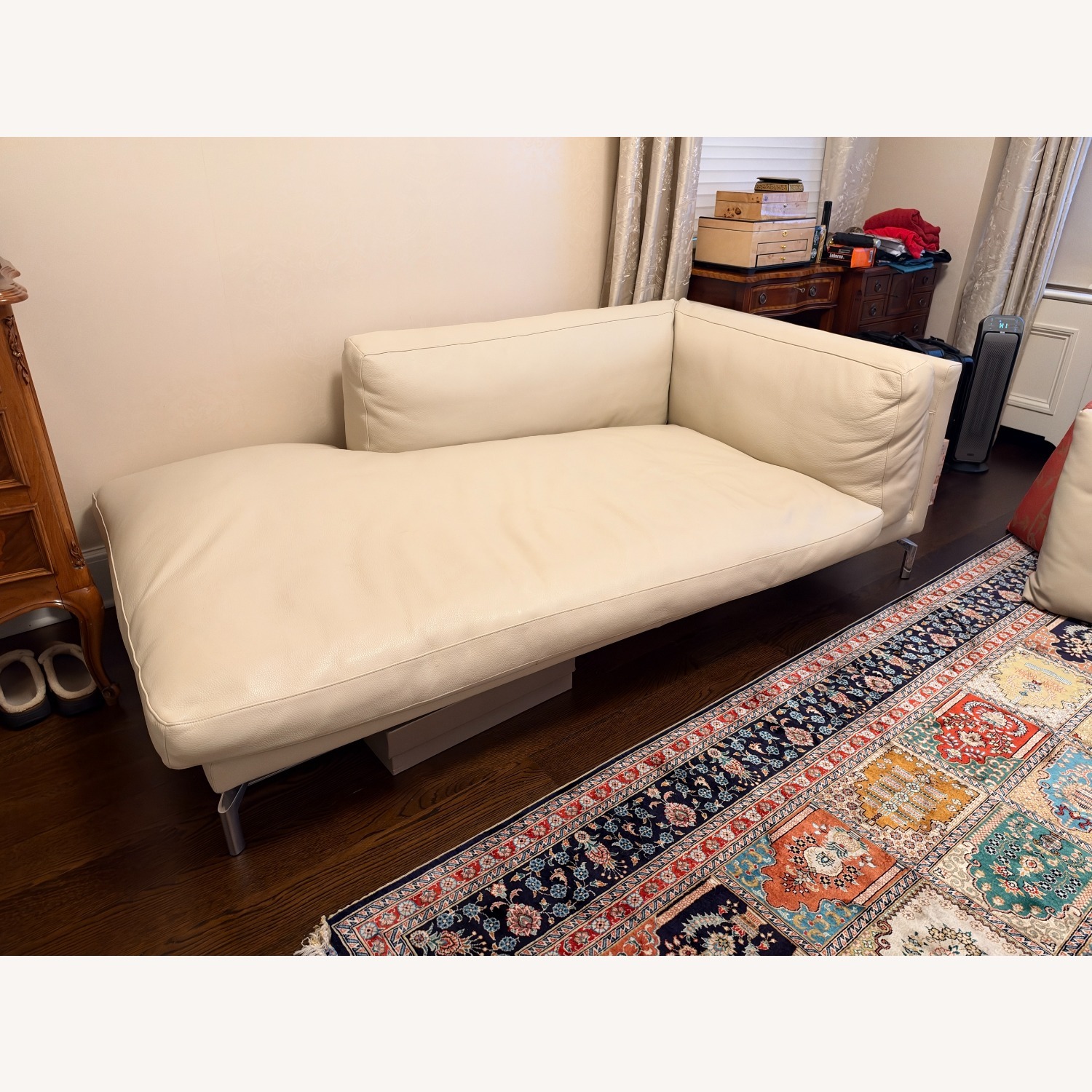 Design Within Reach Como Leather Chaise - image-1