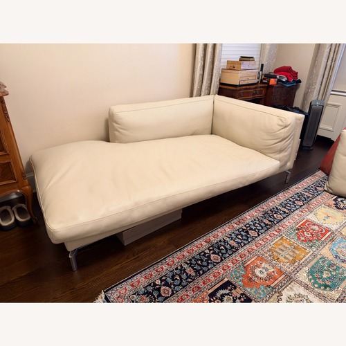 Used Design Within Reach Como Leather Chaise  for sale on AptDeco