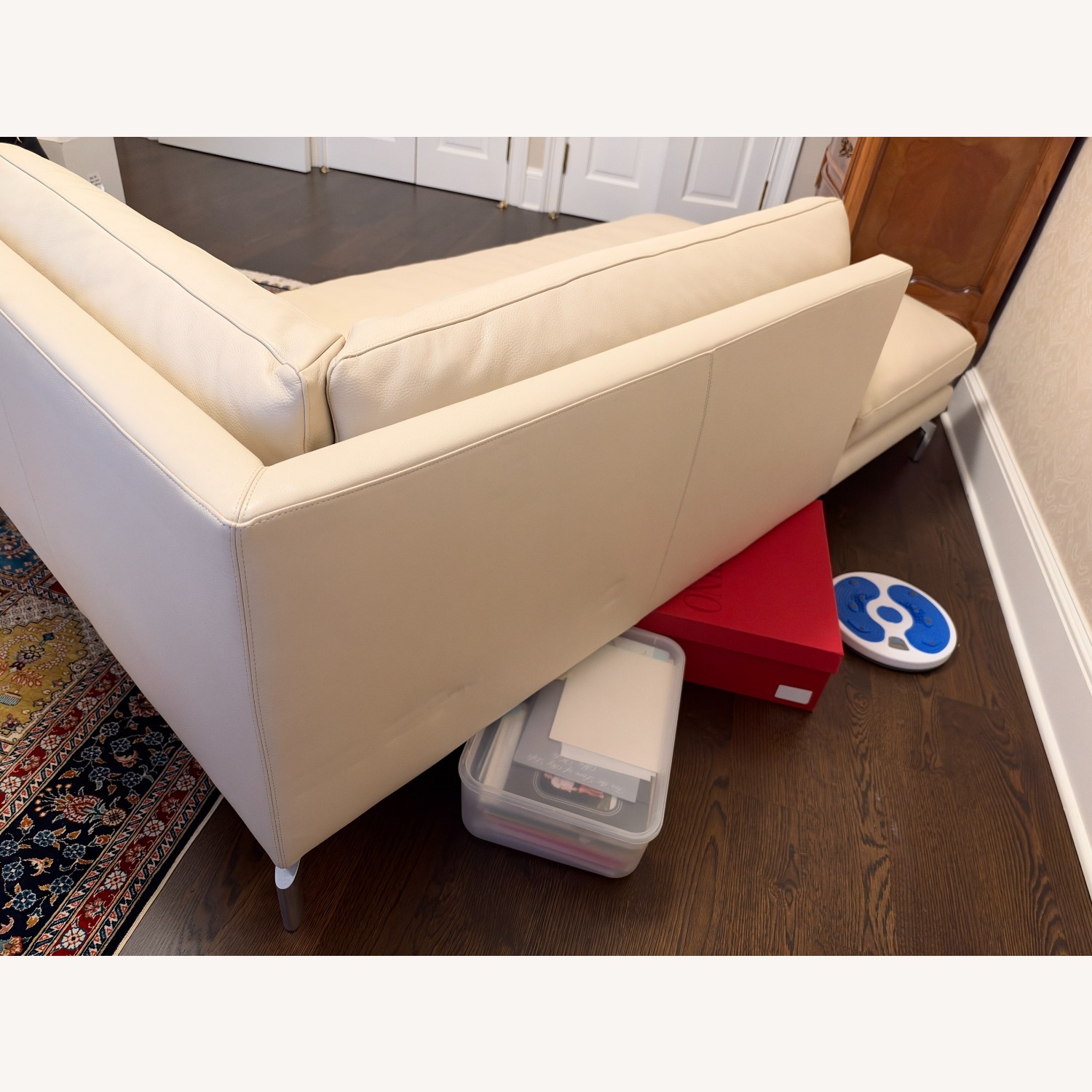 Design Within Reach Como Leather Chaise - image-3