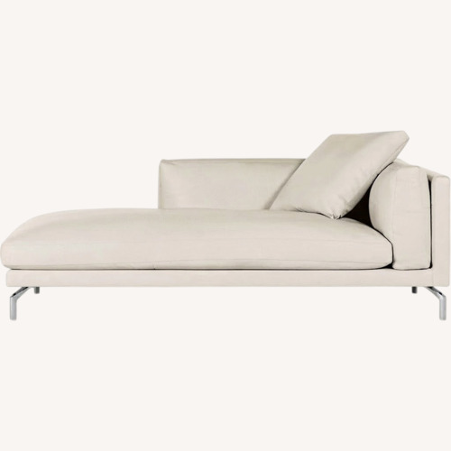 Used Design Within Reach Como Leather Chaise  for sale on AptDeco