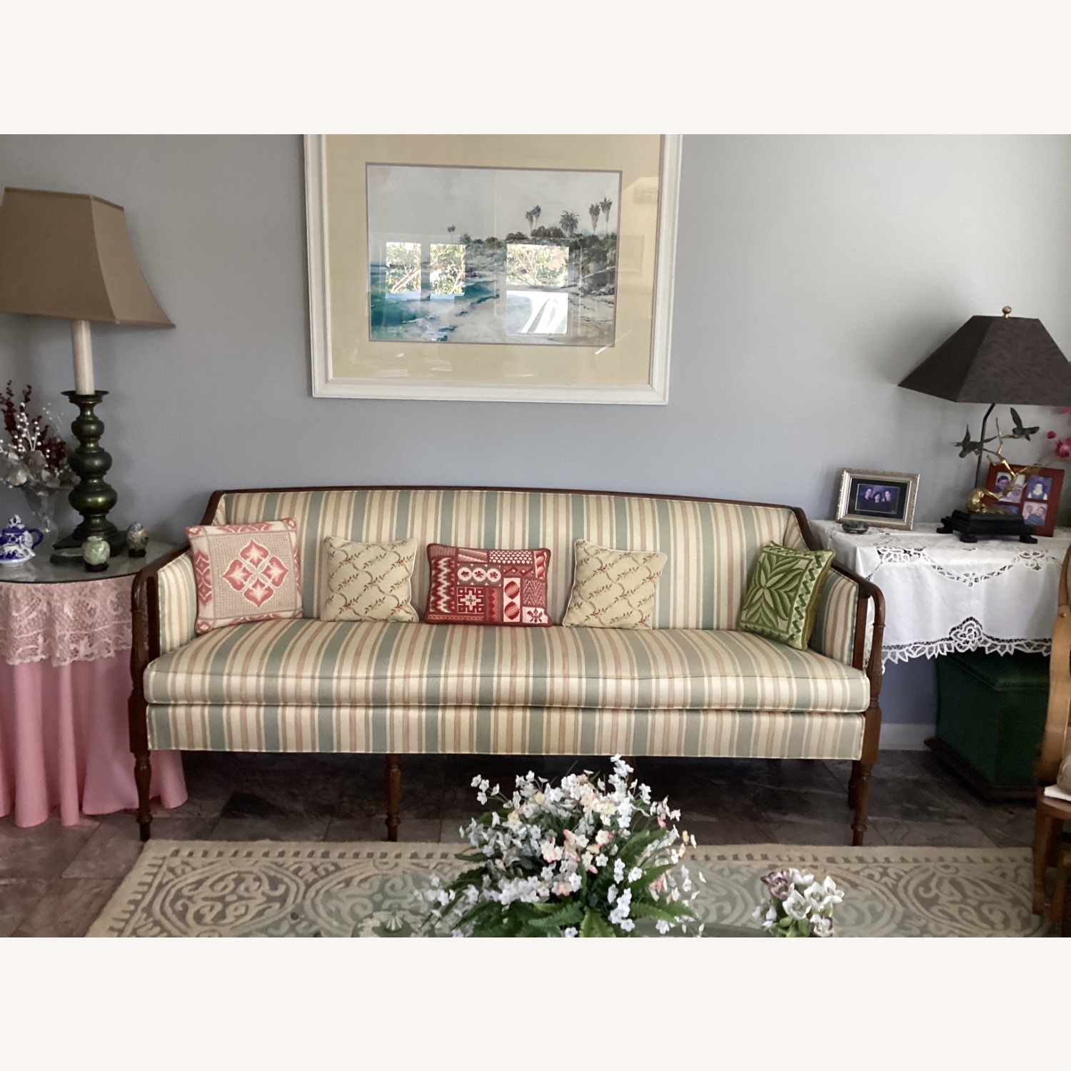 Ethan Allen multi-striped Sofa - image-2