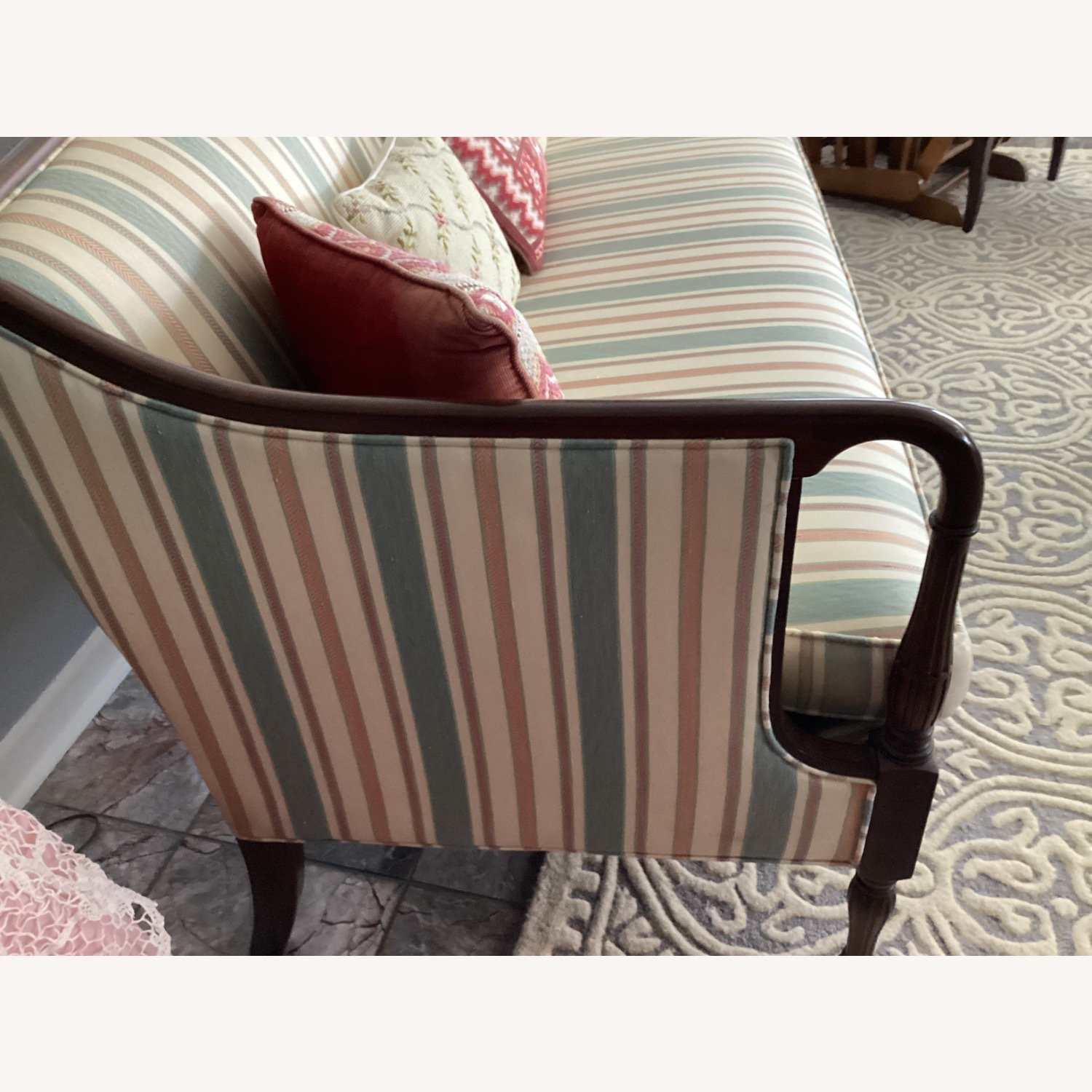 Ethan Allen multi-striped Sofa - image-3