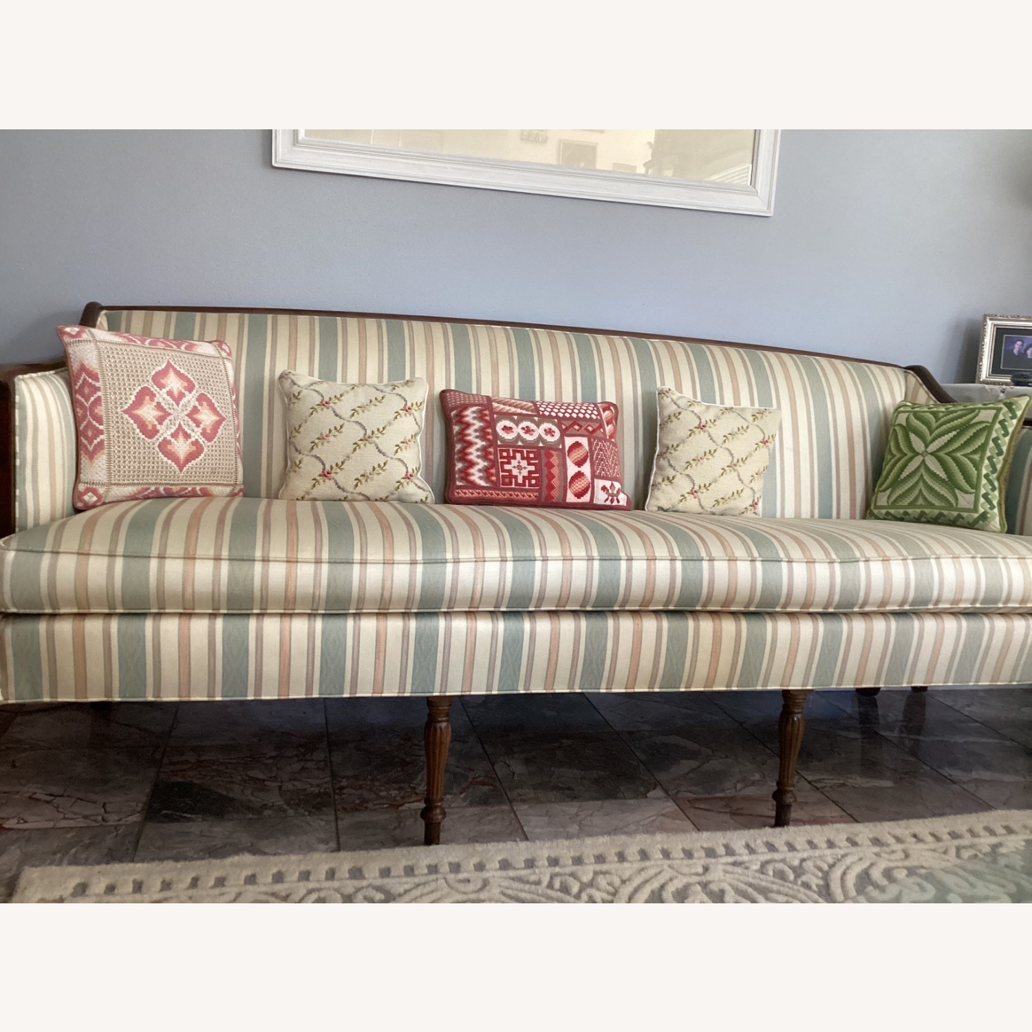 Ethan Allen multi-striped Sofa - image-5