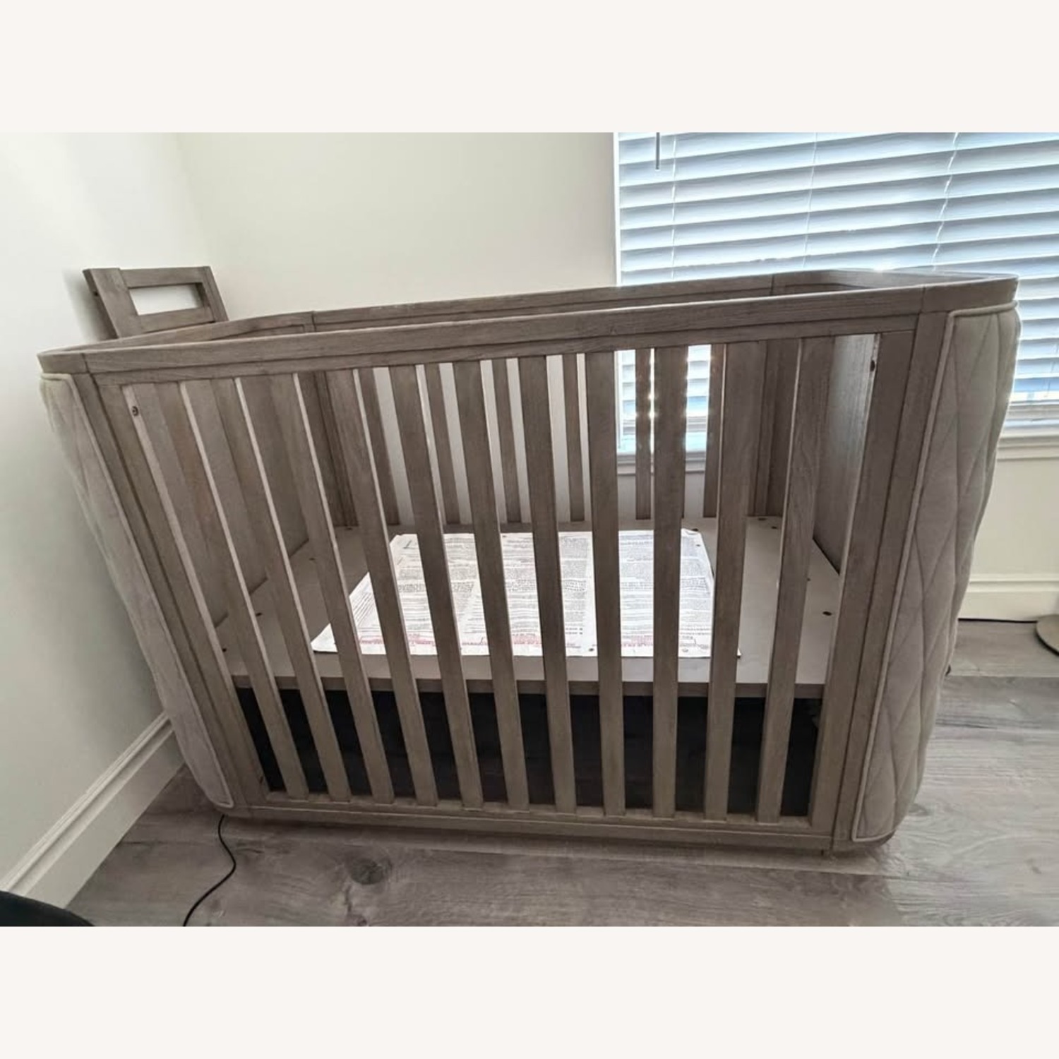 Restoration Hardware Drake Velvet Crib - image-5