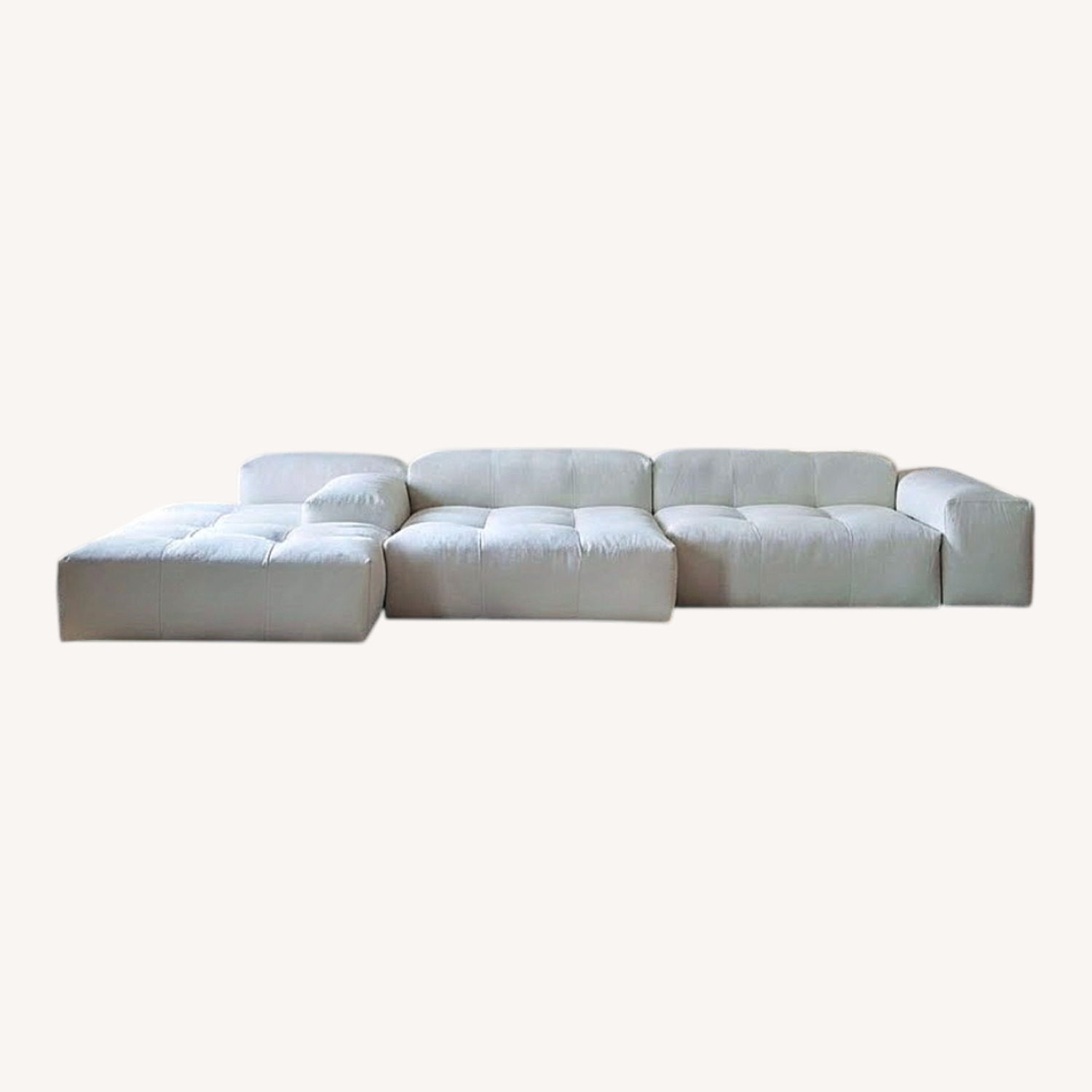 Saba Italia Light Gray Fabric 2 Piece Sectional - image-0