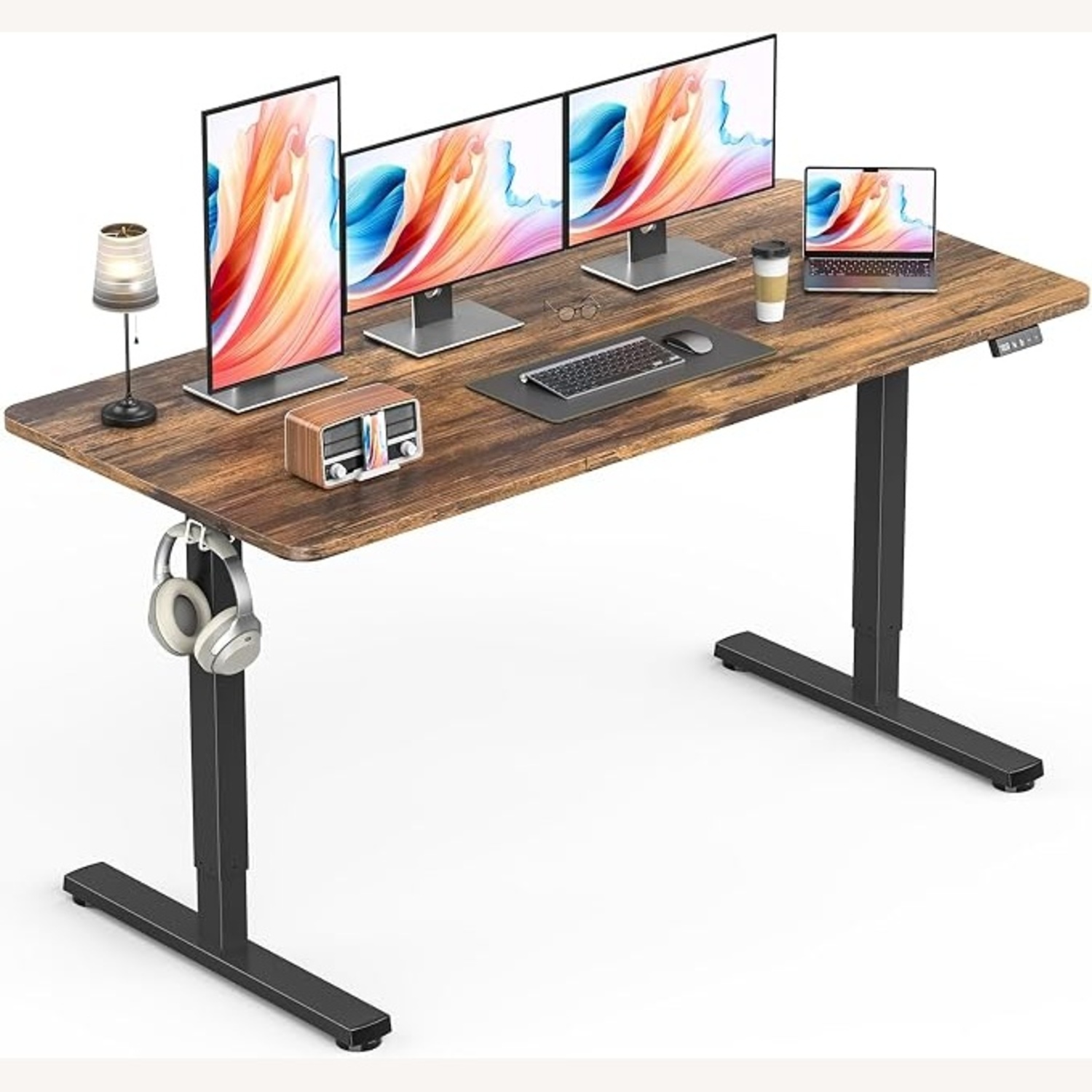 Electronic Height Adjusted Table With Wheels - image-4