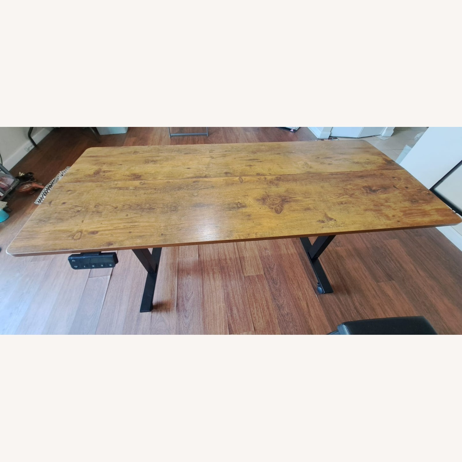 Electronic Height Adjusted Table With Wheels - image-3