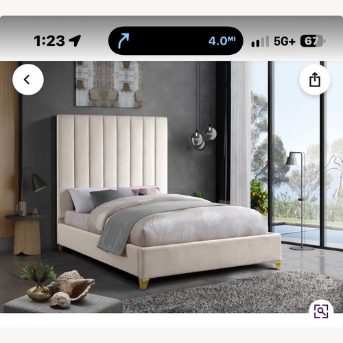 Used Willa Arlo Silbert Upholstered Bed for sale on AptDeco