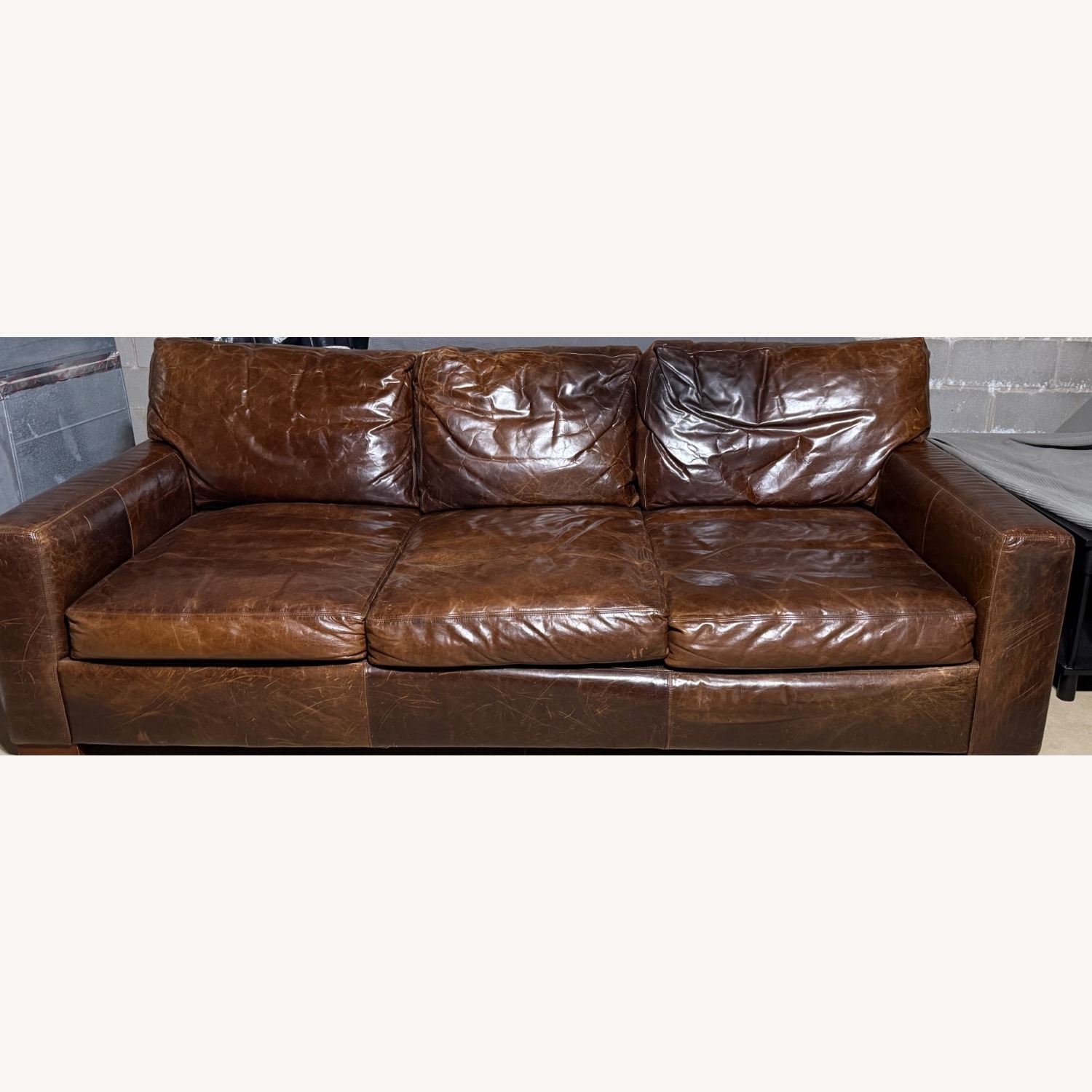 Restoration Hardware Maxwell Dark Brown 3+ Seater Sofa - image-4