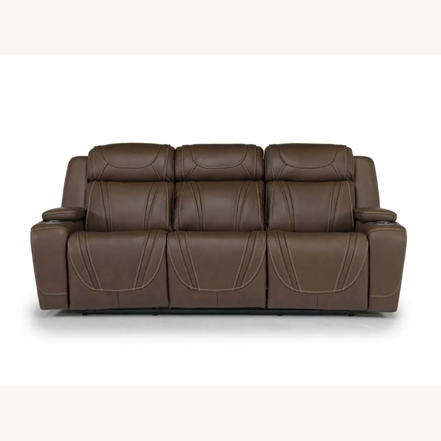Pair of Genuine Leather Electric Sofas - image-6