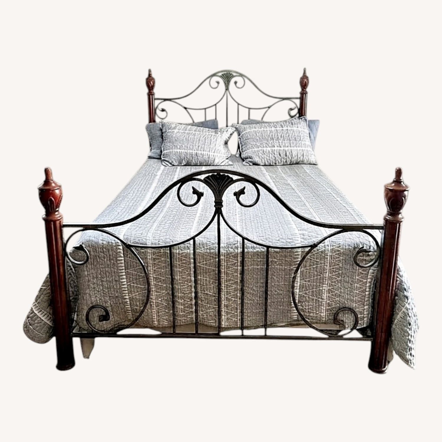 Vintage/Antique Finds Metal Queen Bed - image-0
