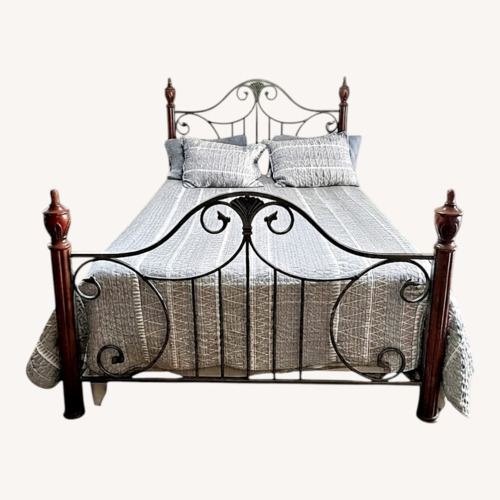 Used Vintage/Antique Finds Metal Queen Bed for sale on AptDeco