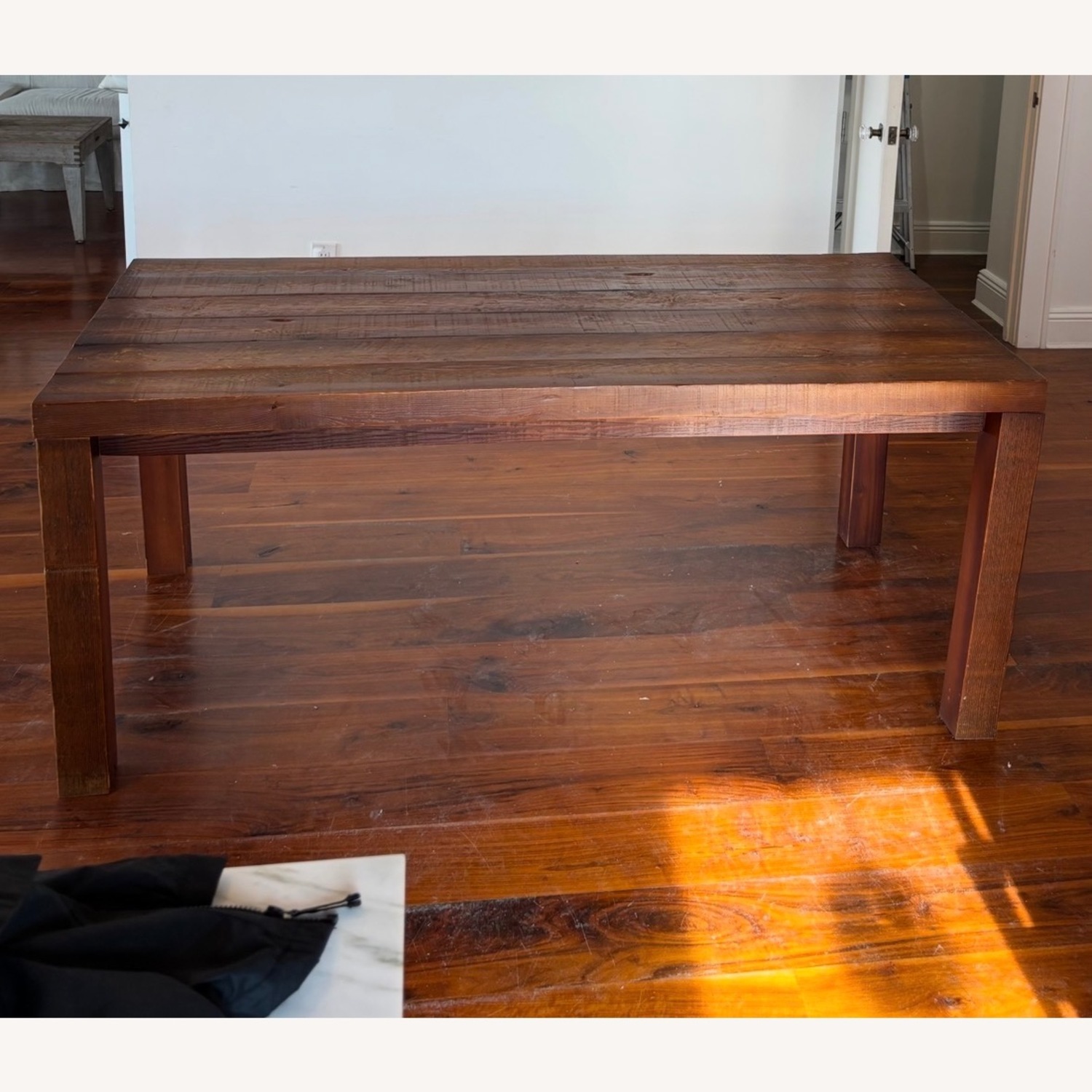 Dark Brown Wood Dining Table - image-1