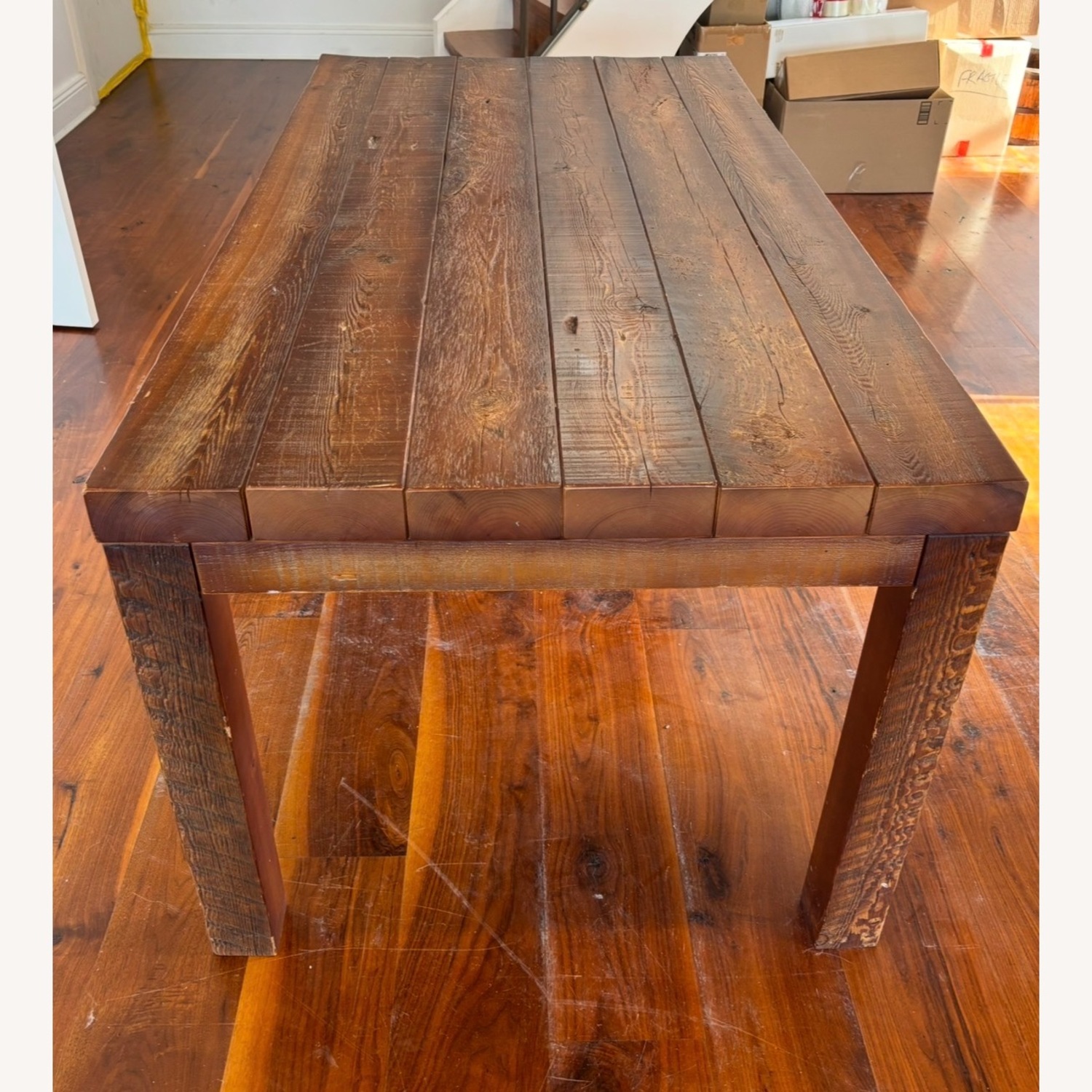 Dark Brown Wood Dining Table - image-2
