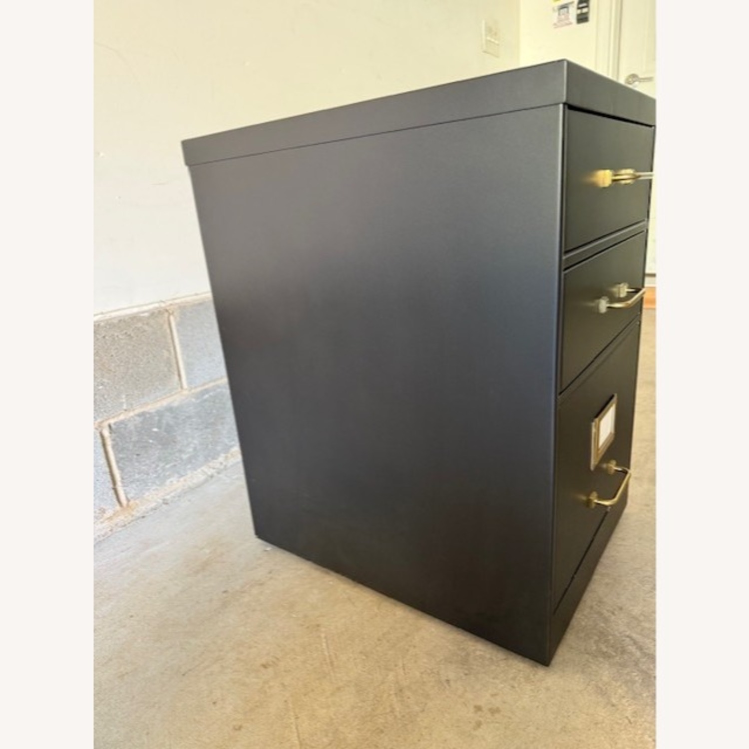 Restoration Hardware 1940s Grey Industrial Modular Office File Cabinet - image-3