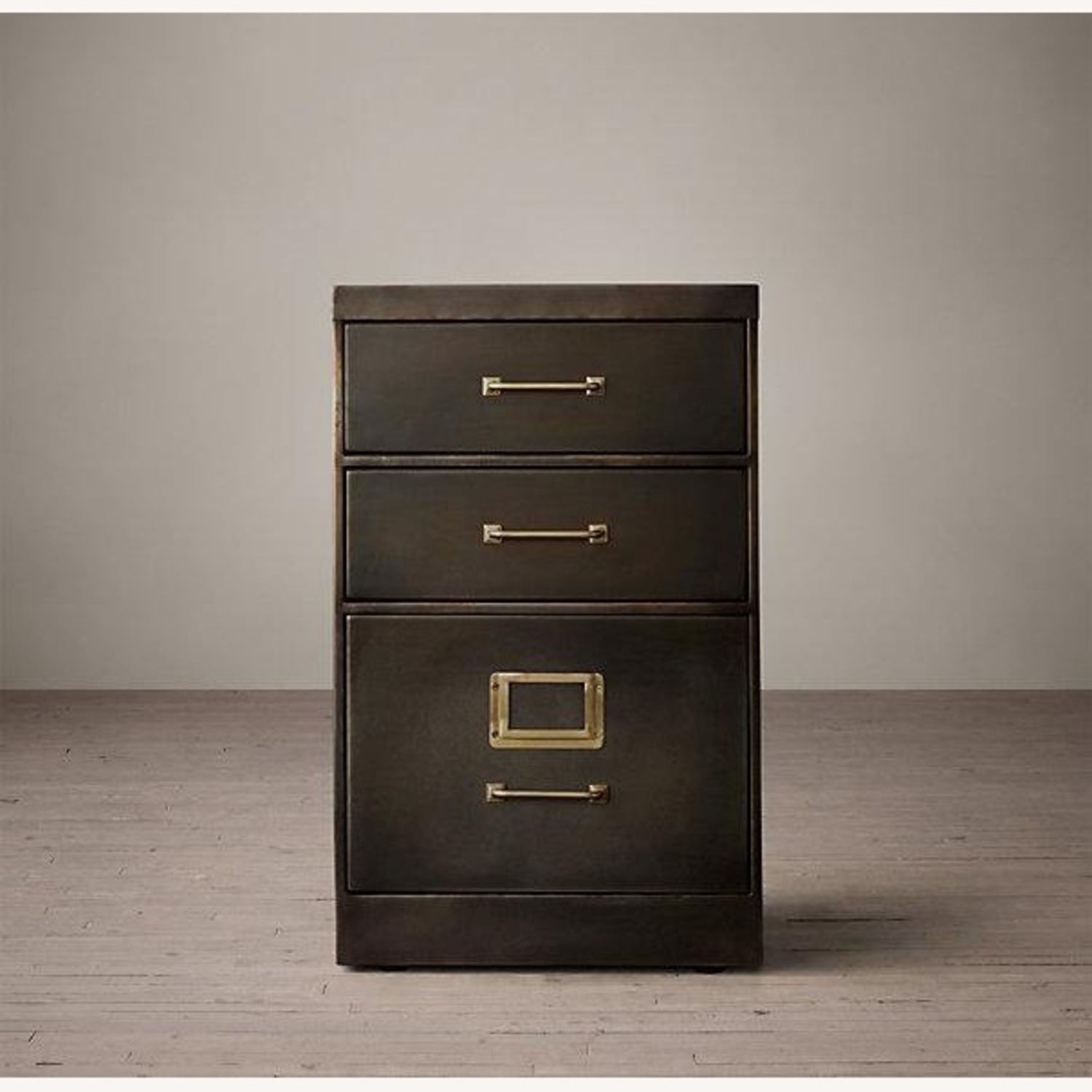 Restoration Hardware 1940s Grey Industrial Modular Office File Cabinet - image-6