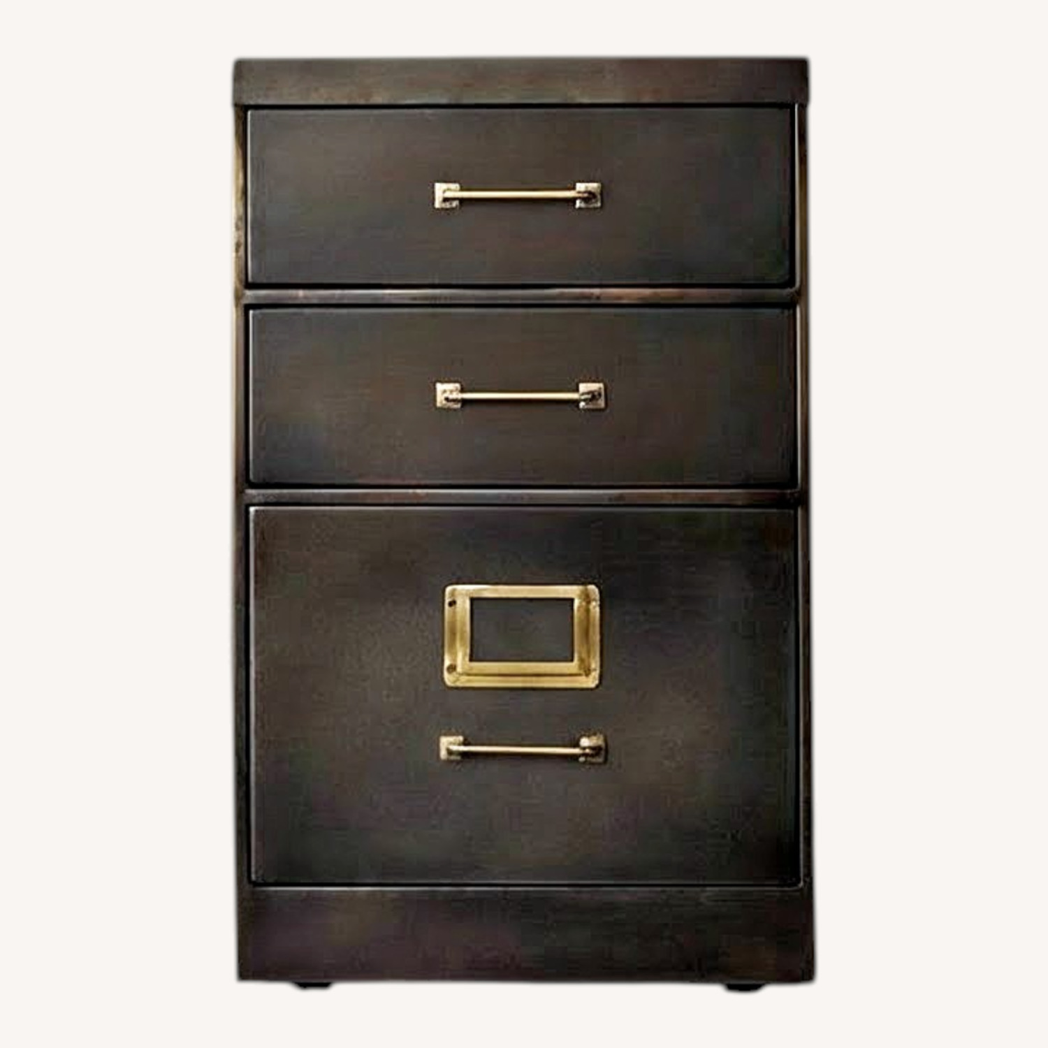 Restoration Hardware 1940s Grey Industrial Modular Office File Cabinet - image-0