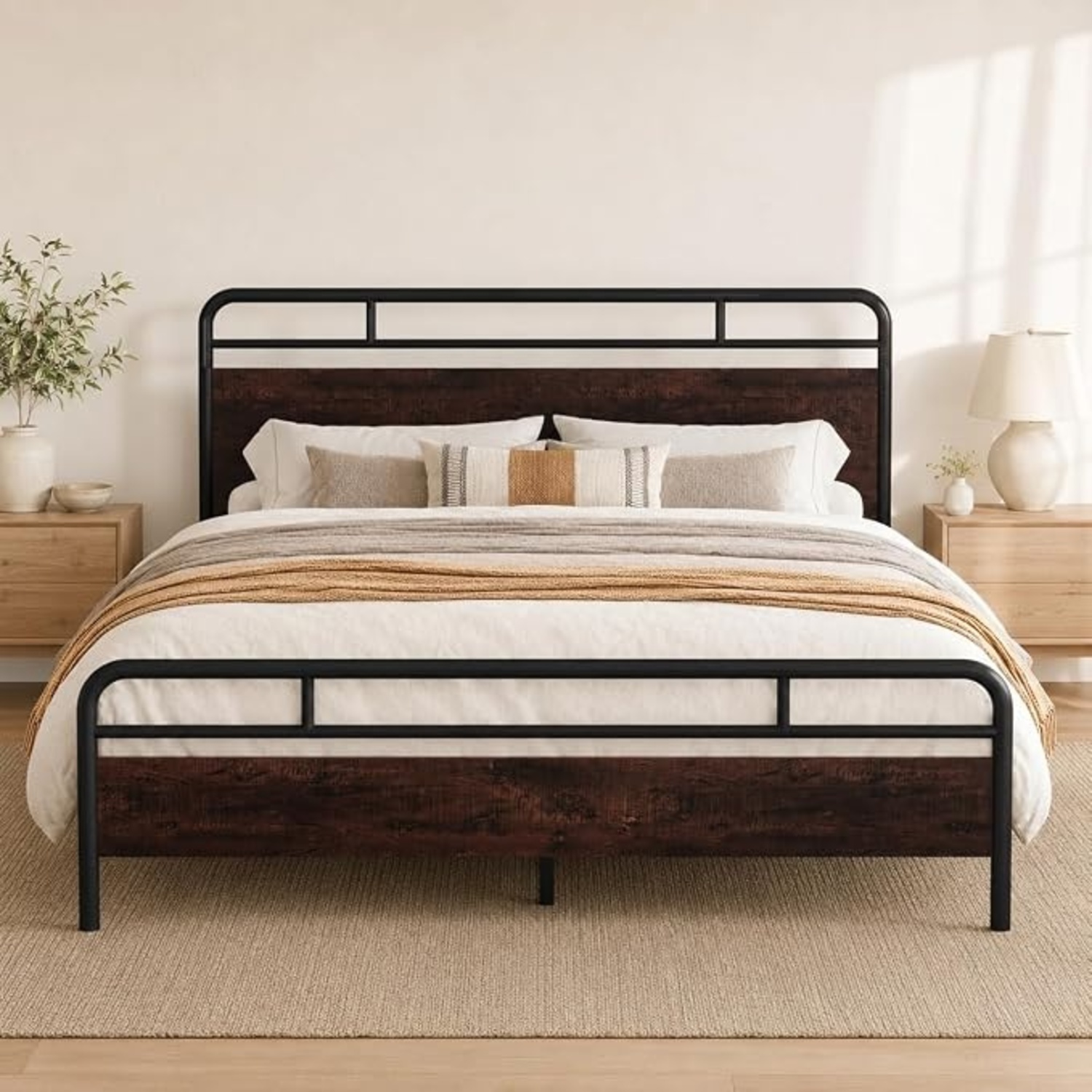 Allewie King Size Industrial Bed Frame - image-4