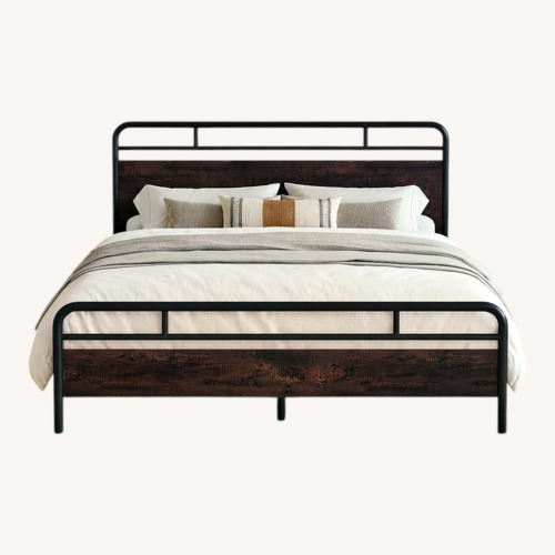 Used Allewie King Size Industrial Bed Frame for sale on AptDeco