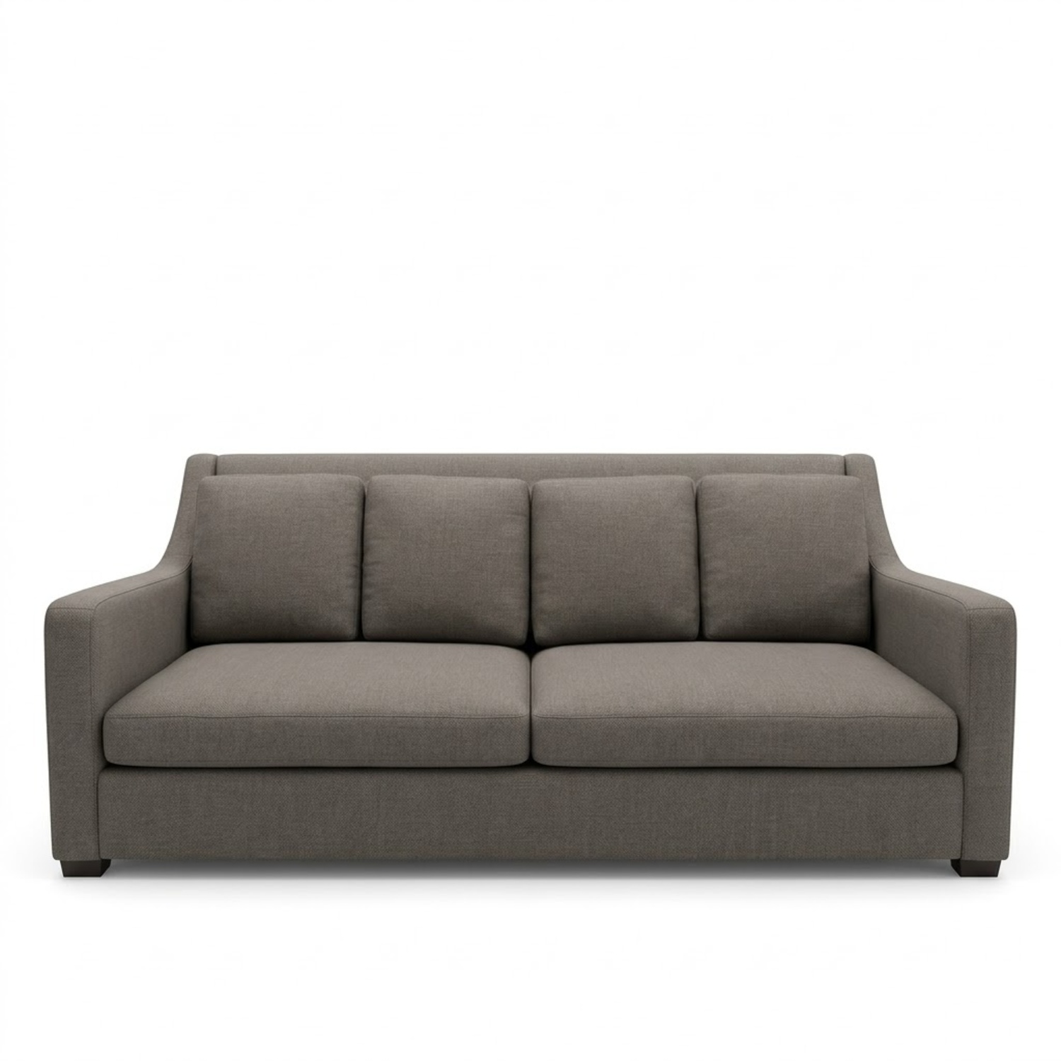 Crate & Barrel Gray Linen Fabric 3+ Seater Sofa - image-5