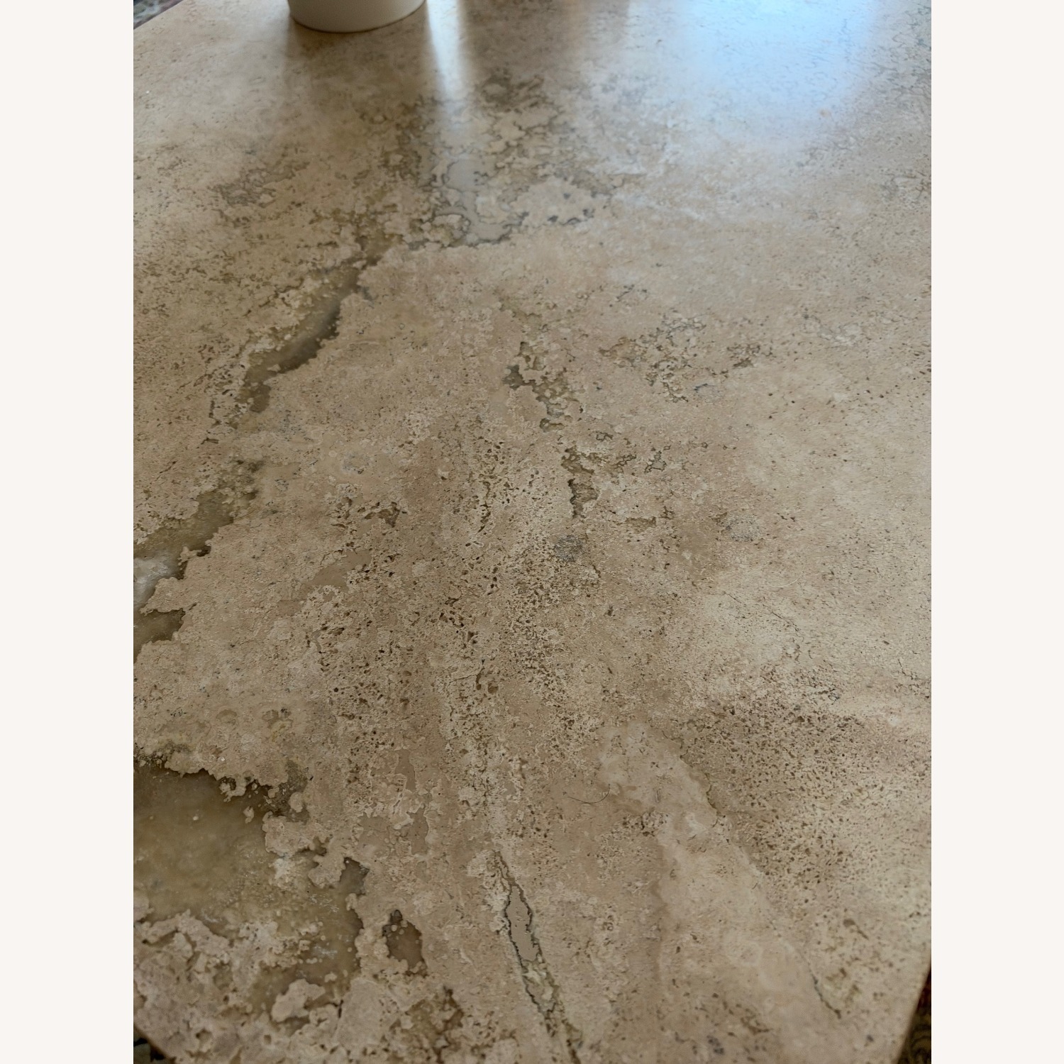 Crate & Barrel Natural Travertine Coffee Table - image-4