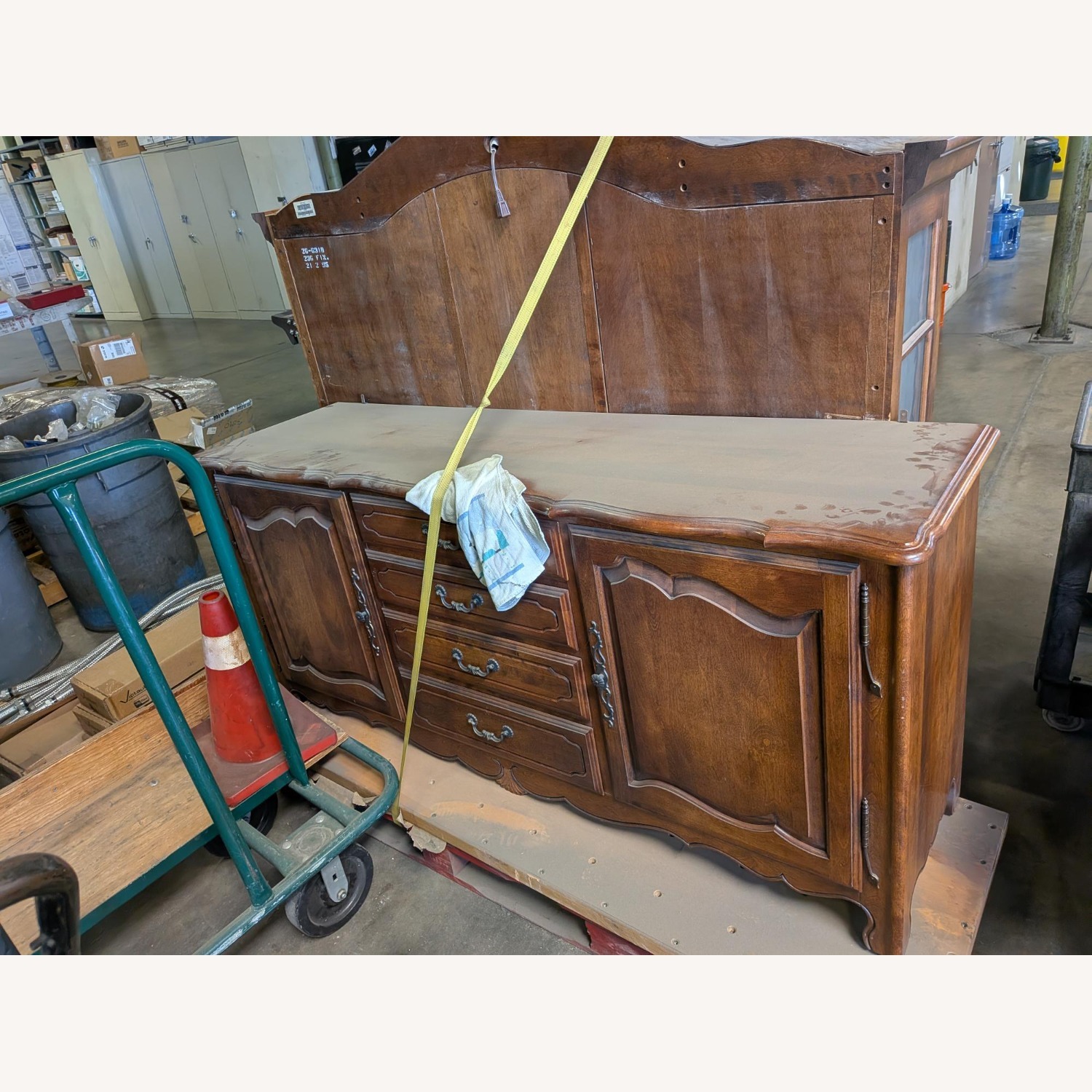 Ethan Allen Dark Brown Wood Sideboard - image-3