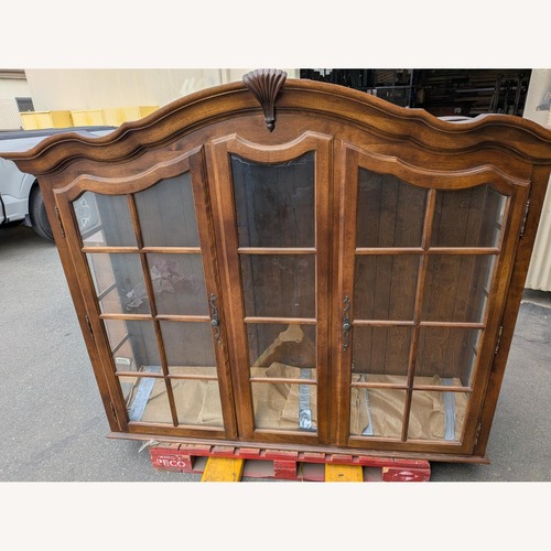 Used Ethan Allen Dark Brown Wood Sideboard for sale on AptDeco