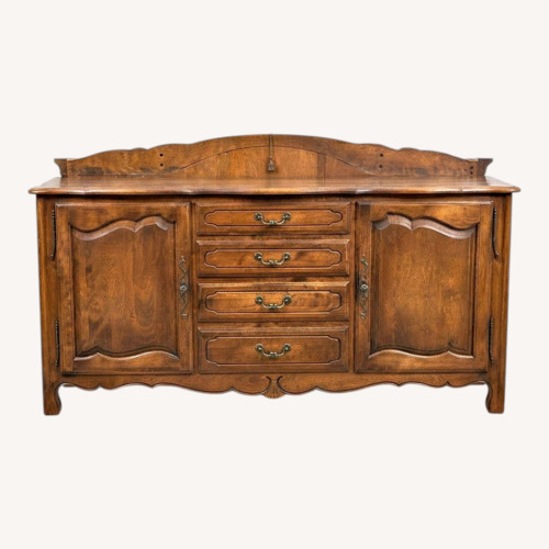 Used Ethan Allen Dark Brown Wood Sideboard for sale on AptDeco