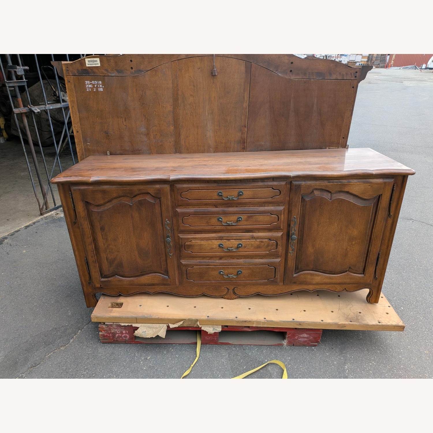 Ethan Allen Dark Brown Wood Sideboard - image-2