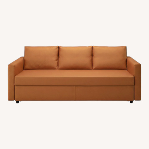 Used IKEA FRIHETEN Orange Fabric Sleeper Sofa for sale on AptDeco