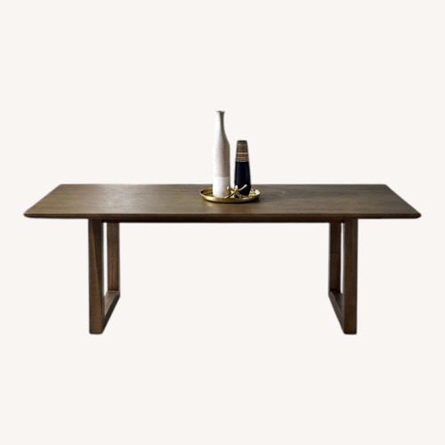 Used 8-Seater Solid Wood Dining Table with Chairs for sale on AptDeco
