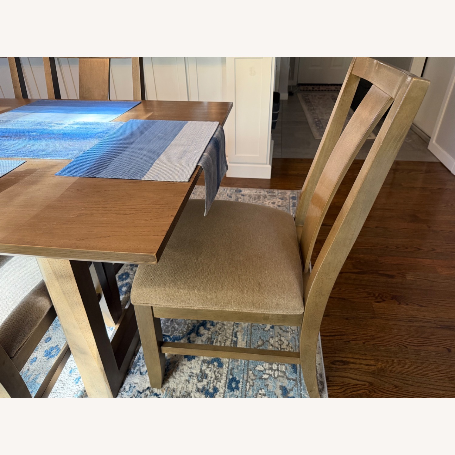 8-Seater Solid Wood Dining Table with Chairs - image-2