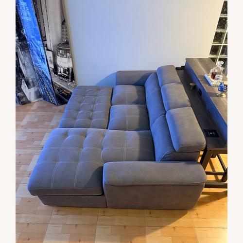 Used Light Gray Sleeper Sectional Sofa for sale on AptDeco