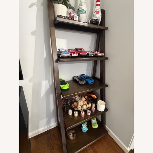 Used Bayside Furnishings Dark Brown Wood Bookcase for sale on AptDeco