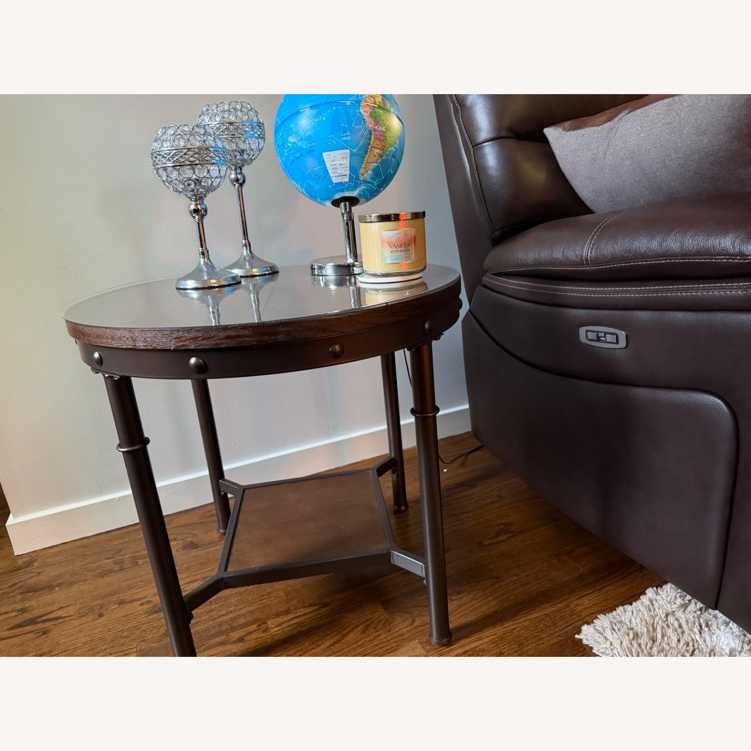 Pair of Round Wooden Accent Tables – Set of 2 - image-2