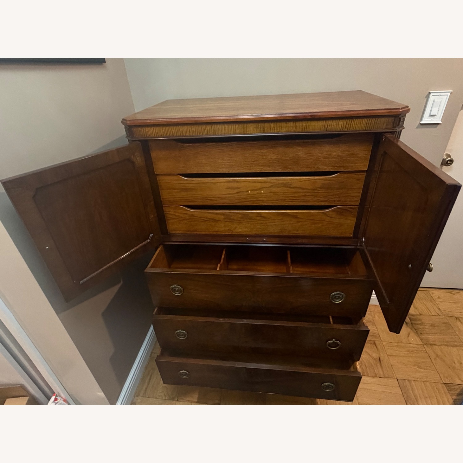 Vintage/Antique Finds Dark Brown Wood Dresser - image-2