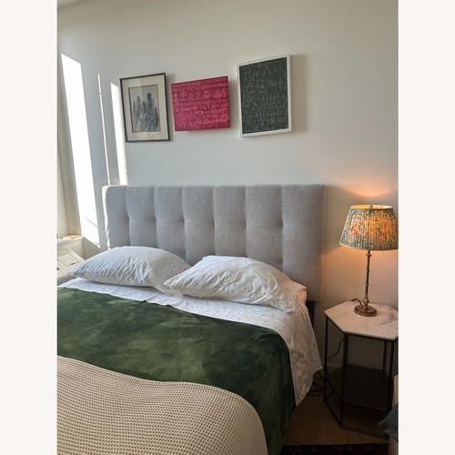 Used West Elm Mid-Century Queen Bed + Headboard for sale on AptDeco