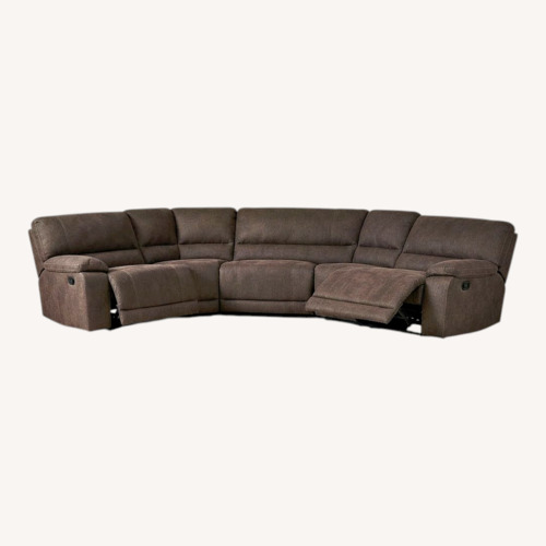 Used Raymour & Flanigan Dark Brown 3+ Piece Sectional for sale on AptDeco