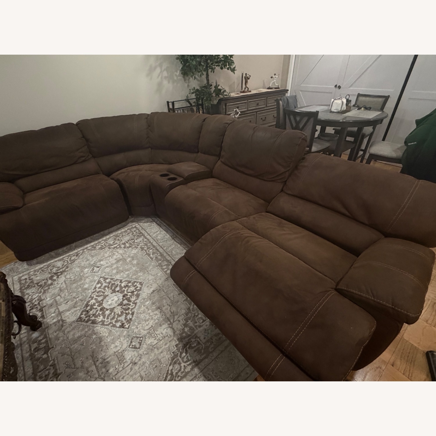 Raymour & Flanigan Dark Brown 3+ Piece Sectional - image-1