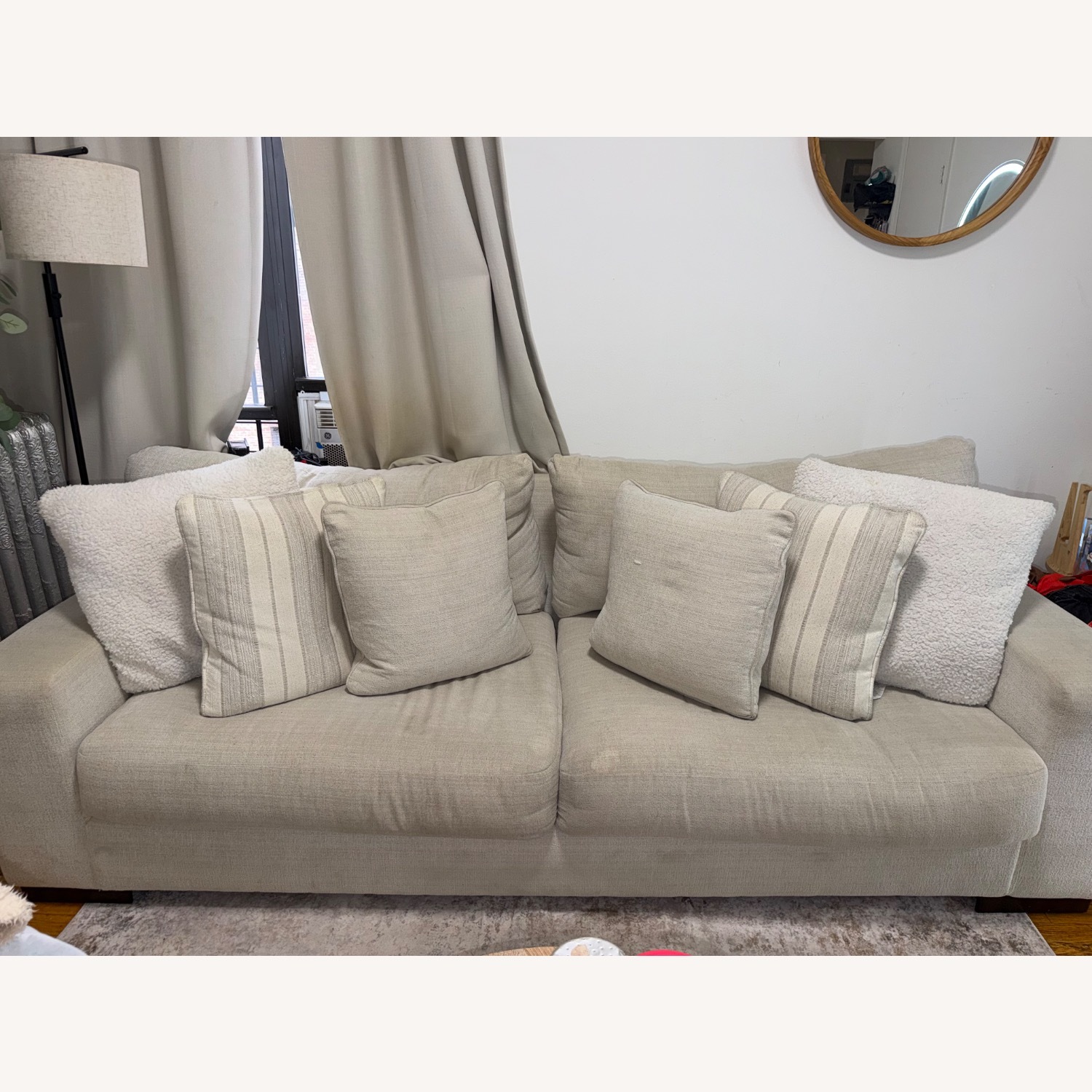 Ashley Furniture Maggie Natural Fabric 3+ Seater Sofa - image-2