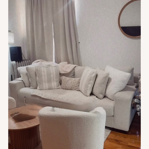 Used Ashley Furniture Maggie Natural Fabric 3+ Seater Sofa for sale on AptDeco