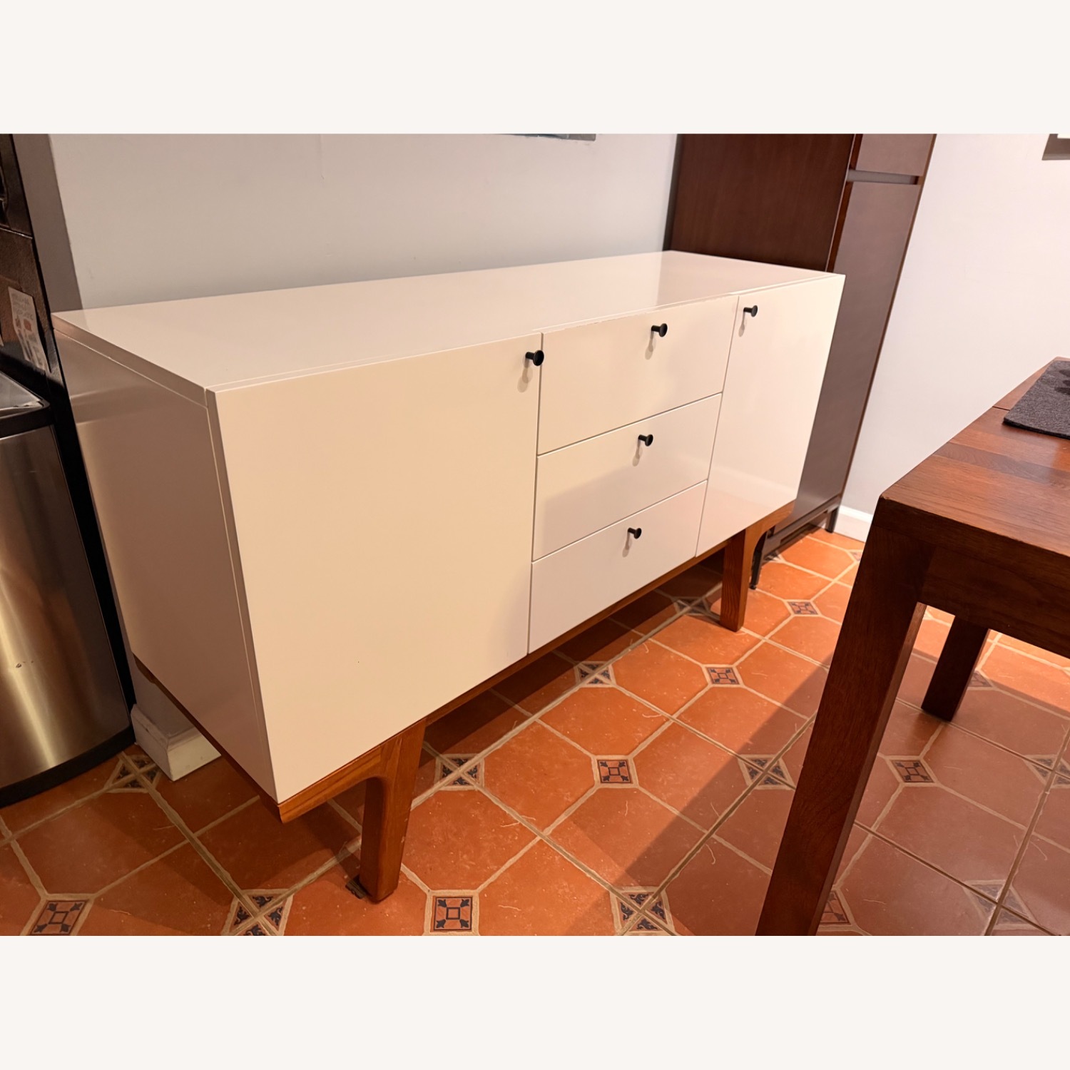 West Elm White Wood Sideboard - image-2