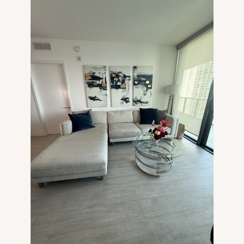 Used Room & Board Light Gray Fabric 2 Piece Sectional for sale on AptDeco
