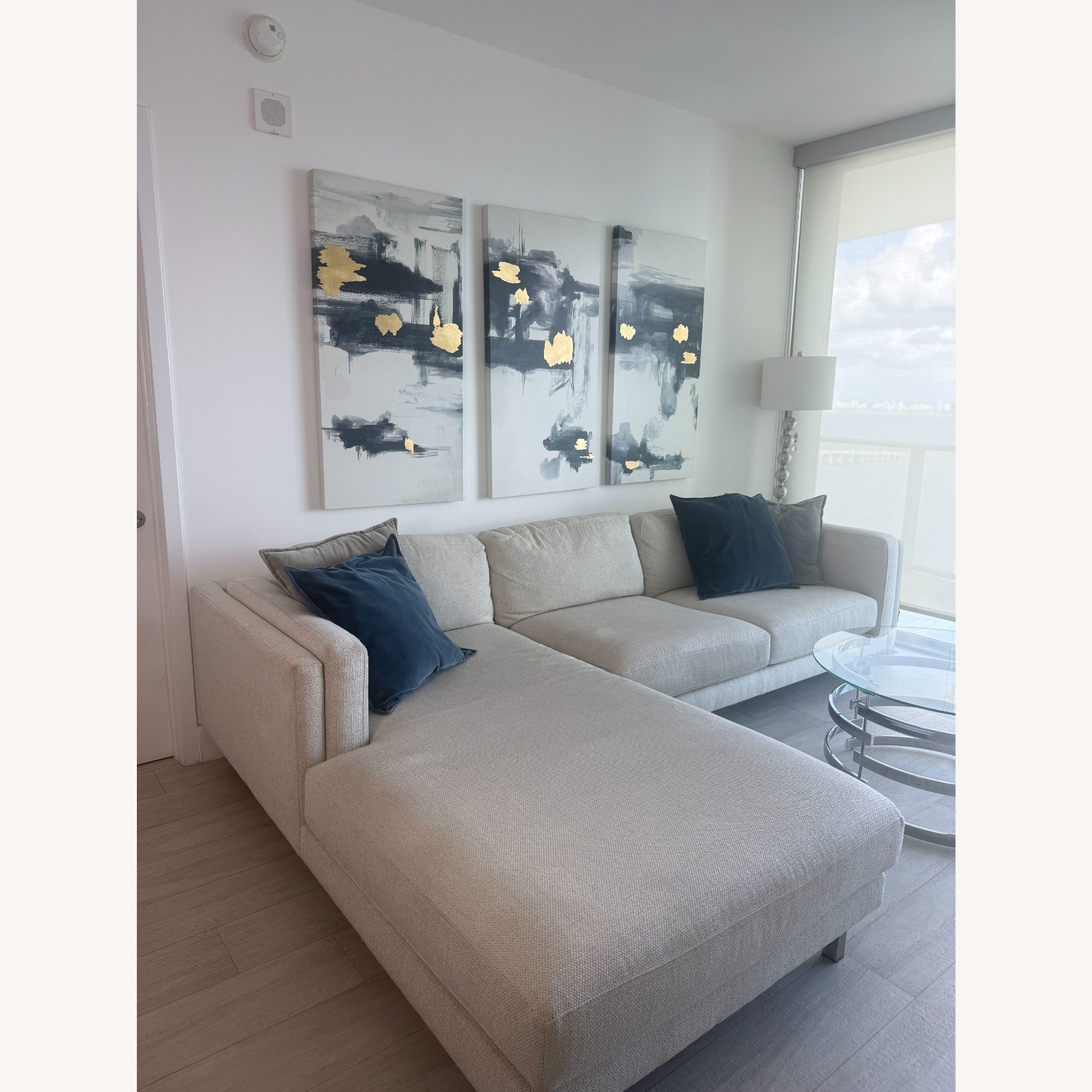 Room & Board Light Gray Fabric 2 Piece Sectional - image-2