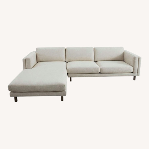 Used Room & Board Light Gray Fabric 2 Piece Sectional for sale on AptDeco