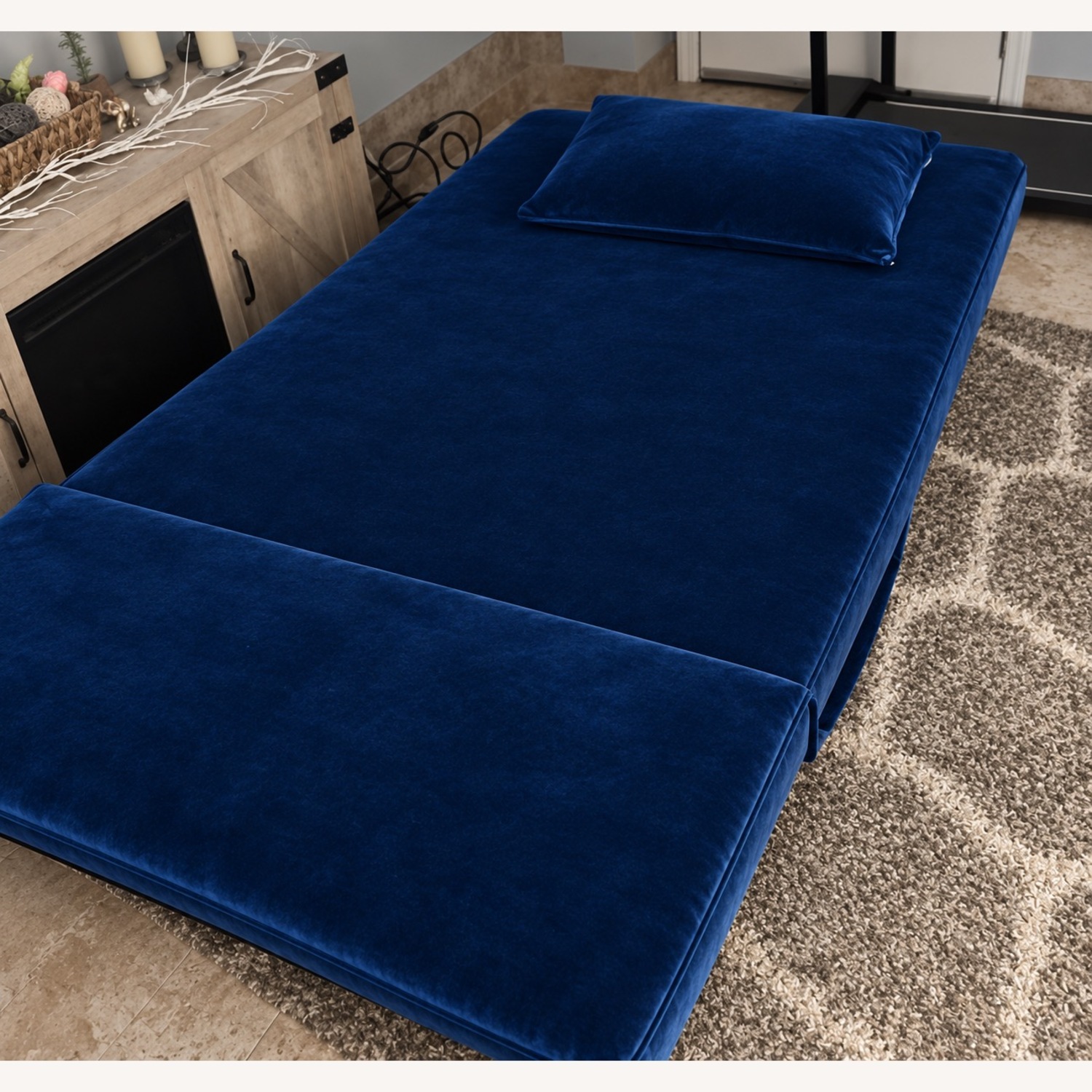 Ottoman Chair Sofa Bed, 4 in 1 Sleeper Ottoman Chair - image-5