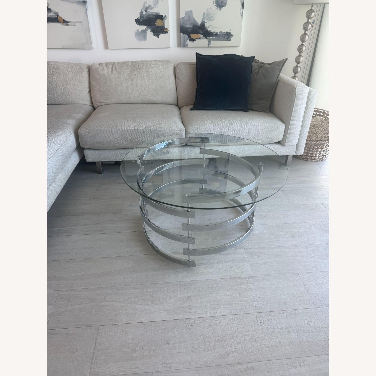 Wayfair Transparent Glass Coffee Table - image-2