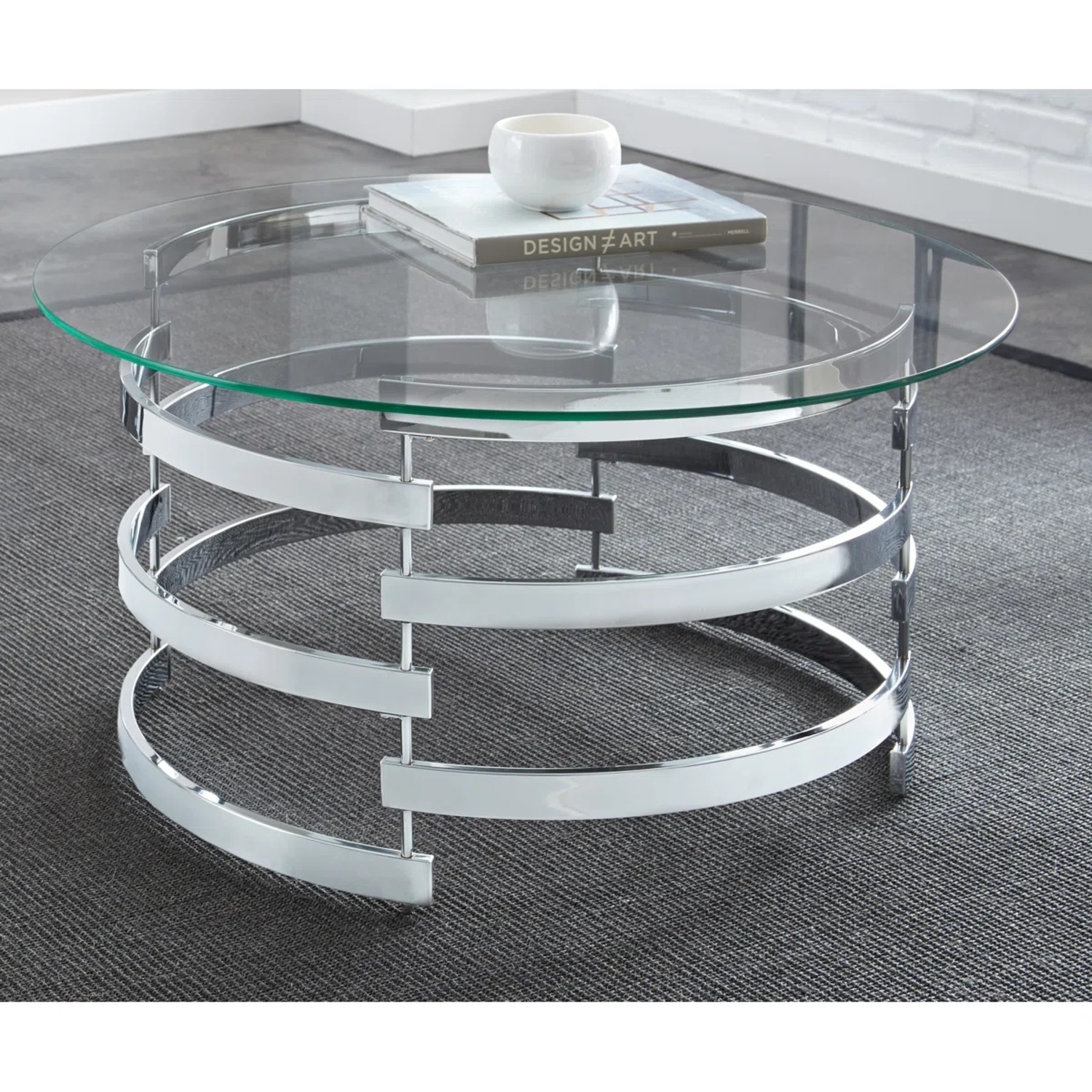 Wayfair Transparent Glass Coffee Table - image-4